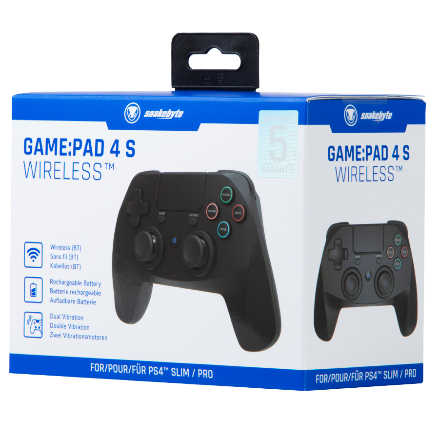 SONY PS4 GamePad Game Pad 4 S Wireless Black Schwarz snakebyte